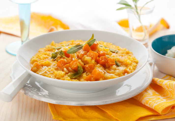 pumpkin risotto with sage and parmesan