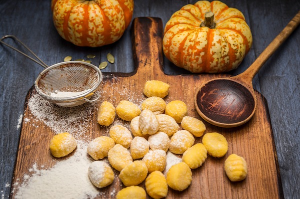 gnocchi di patate con crema di zucca, gnocchi, patate