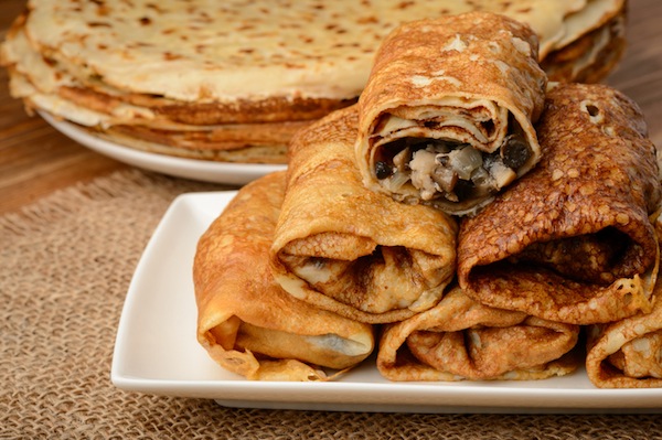 crepes con funghi, guinness