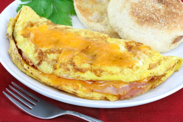 omelette con salmone, omelette