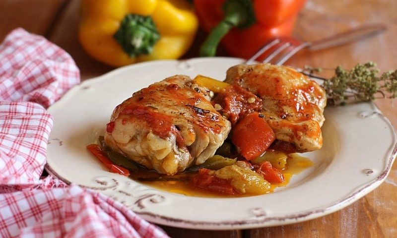 pollo con peperoni alla romana